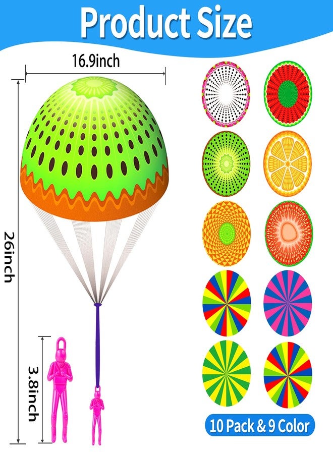 Bloolilies Parachute, 10 Pcs Parachute Toys for Kids Hand Throwing Outdoor Toys with Small Figures, Party Favors for Boys Girls Birthday Easter Valentines Gifts Classroom Prizes Goodie Bags Stuffers - Image 5